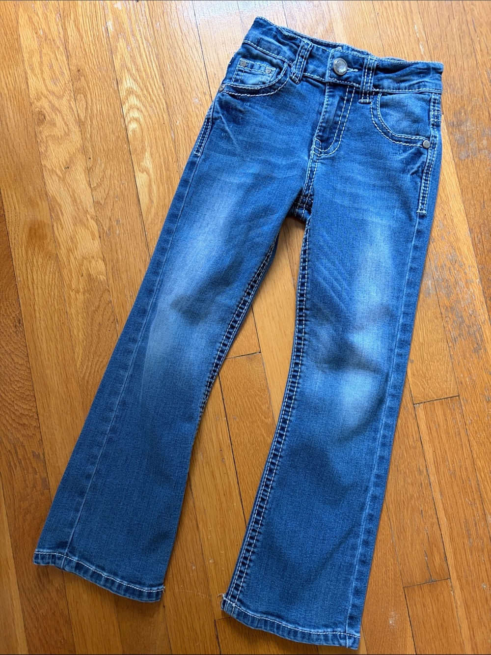 Cedar Rose Girls 6X Bootcut Jeans Embroidered Pocket Classic Denim Pants